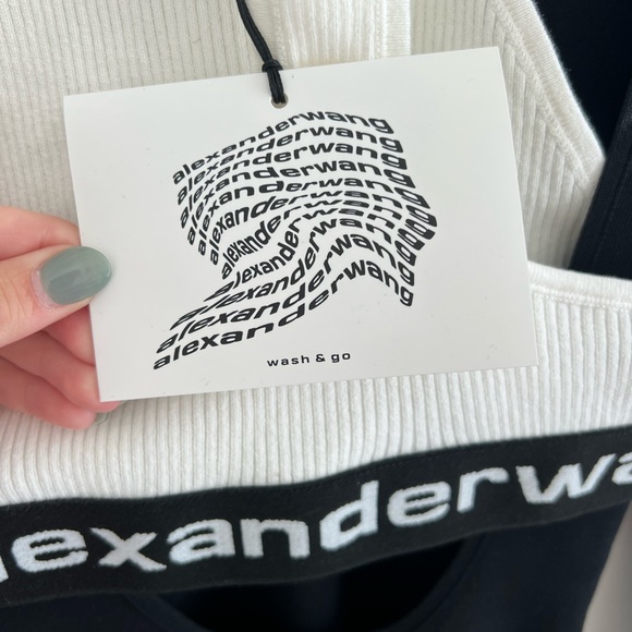 NWT Alexanderwang.t Black & White Bi-Layer Bodycon Dress (XS) Alexander Wang - Picture 8 of 10